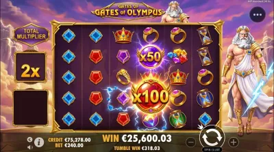 Gates of Olympus Super Scatter en IE feature