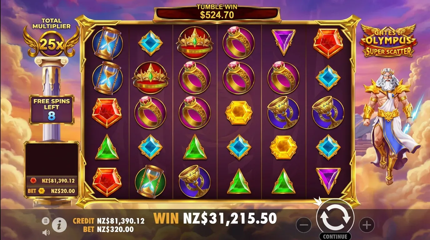 Gates of Olympus Super Scatter en NZ play